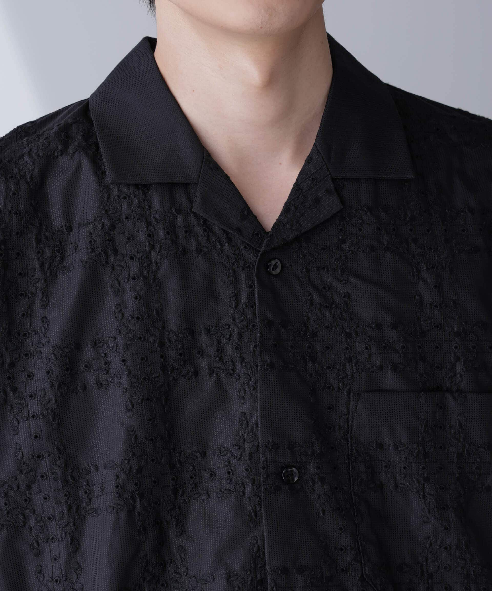 nano･universe「刺繍切替シャツ」|シャツ・ブラウス|