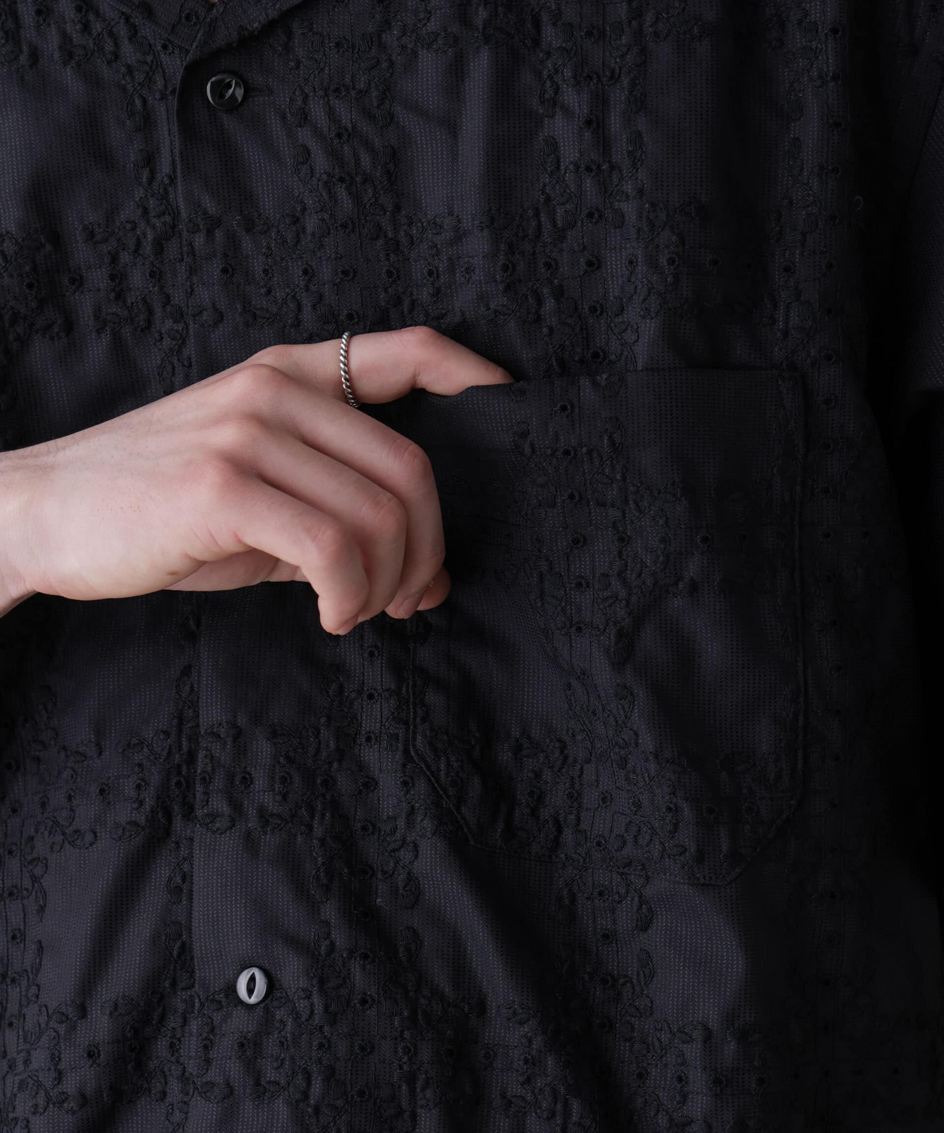 nano･universe「刺繍切替シャツ」|シャツ・ブラウス|