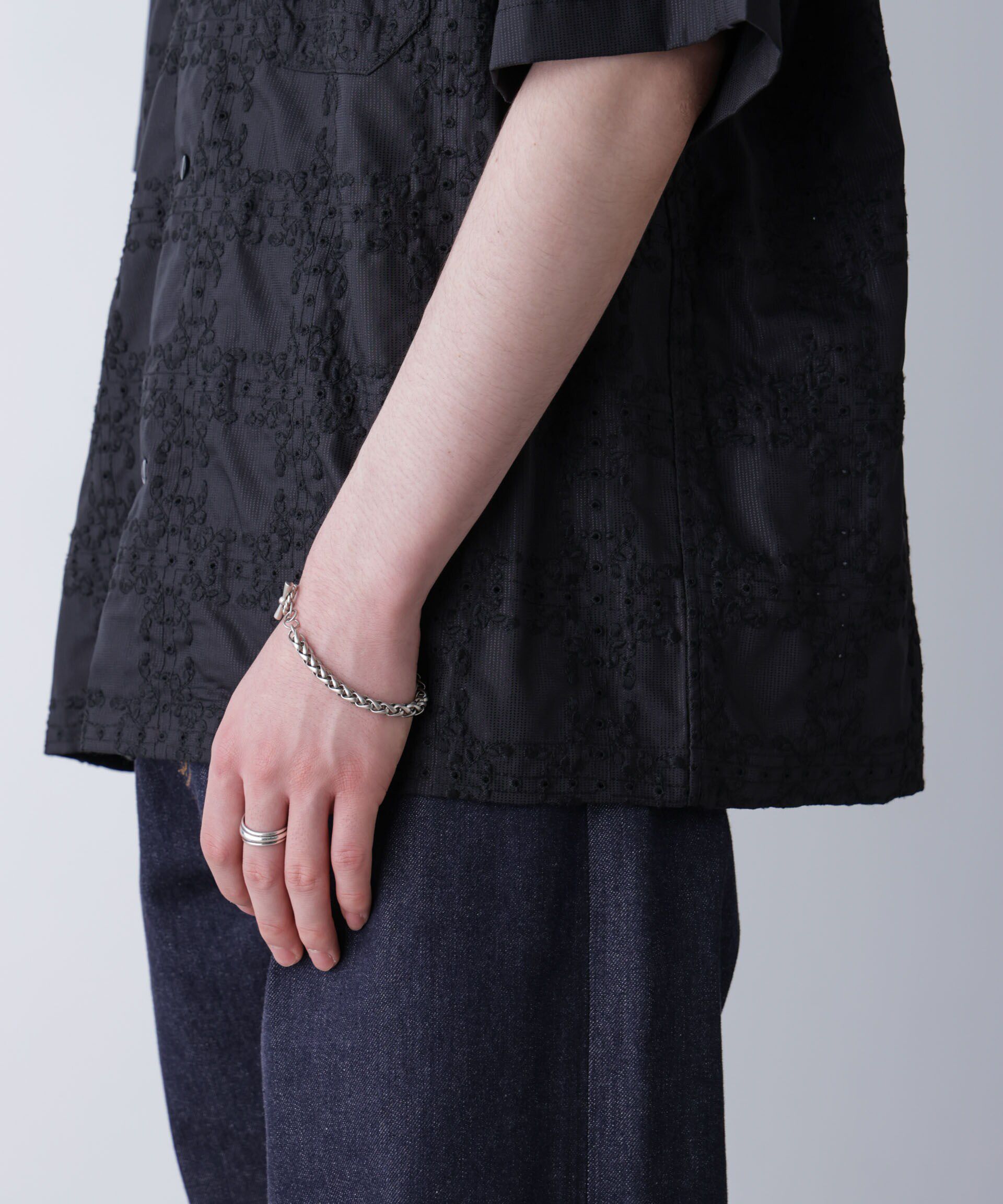 nano･universe「刺繍切替シャツ」|シャツ・ブラウス|