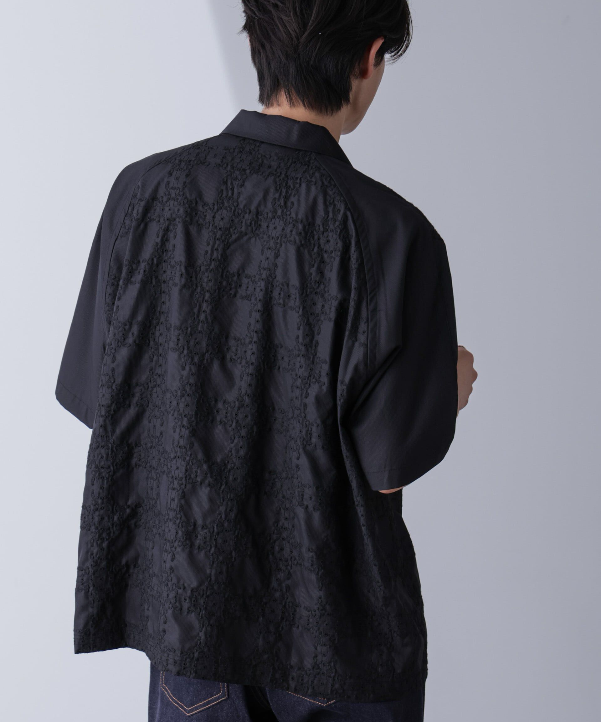 nano･universe「刺繍切替シャツ」|シャツ・ブラウス|