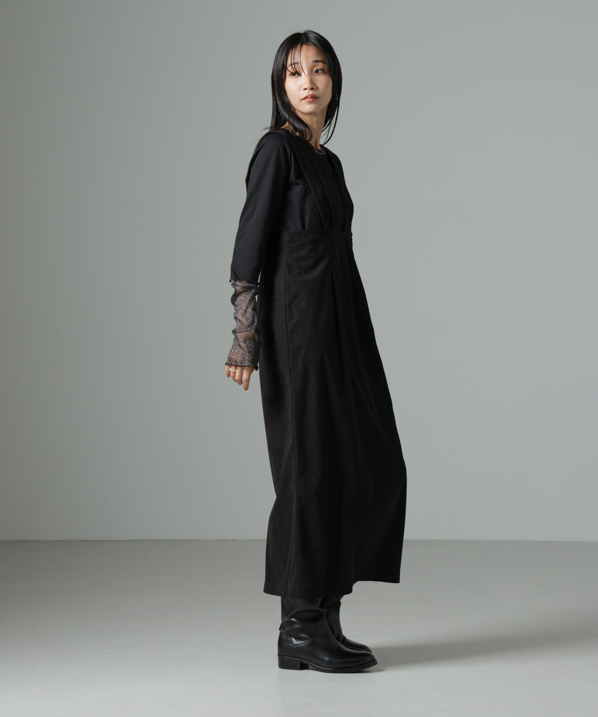 nano･universe「マイクロコールナロージャンパースカート(セットアップ可)」|ワンピース|