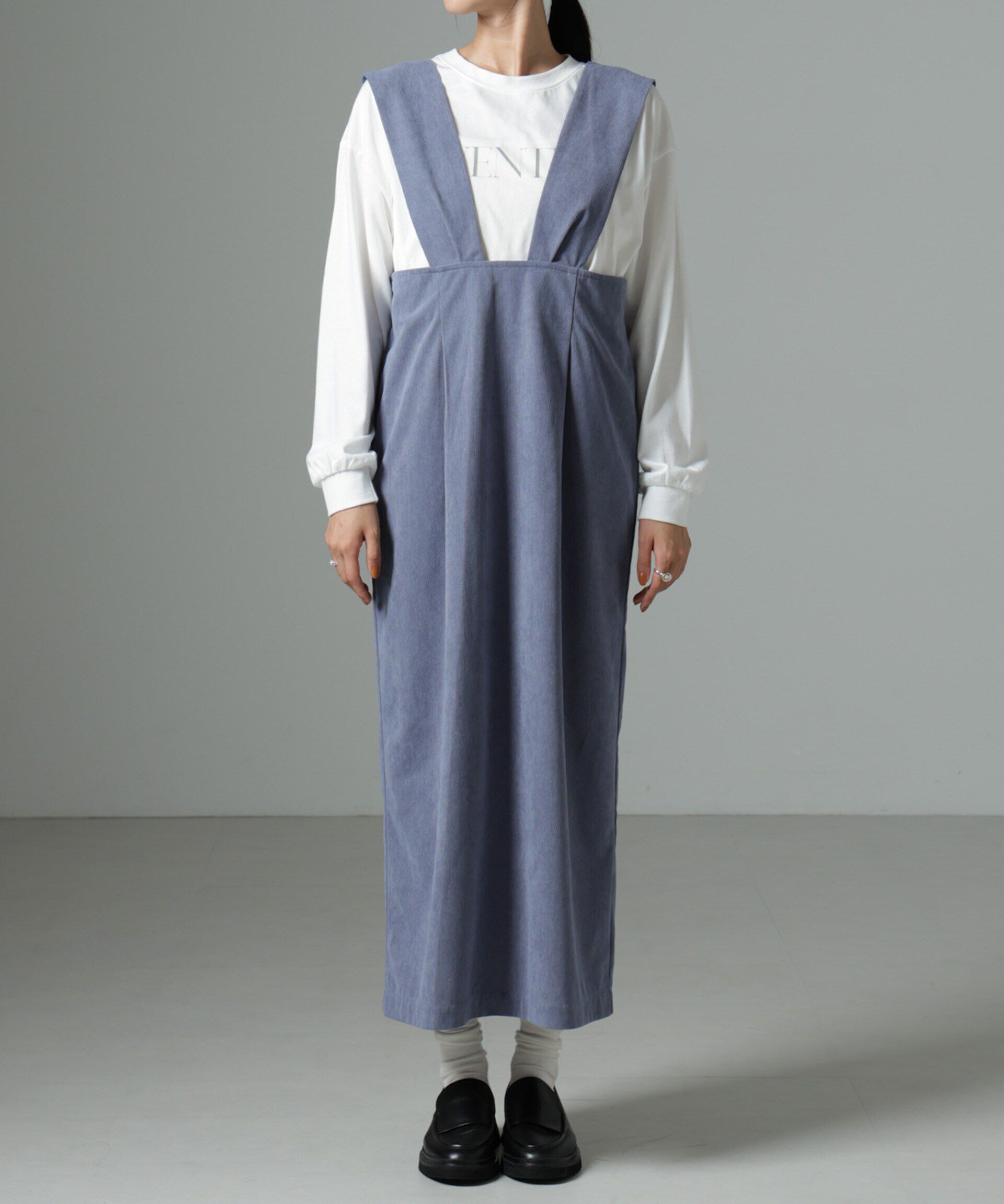 nano･universe「マイクロコールナロージャンパースカート(セットアップ可)」|ワンピース|