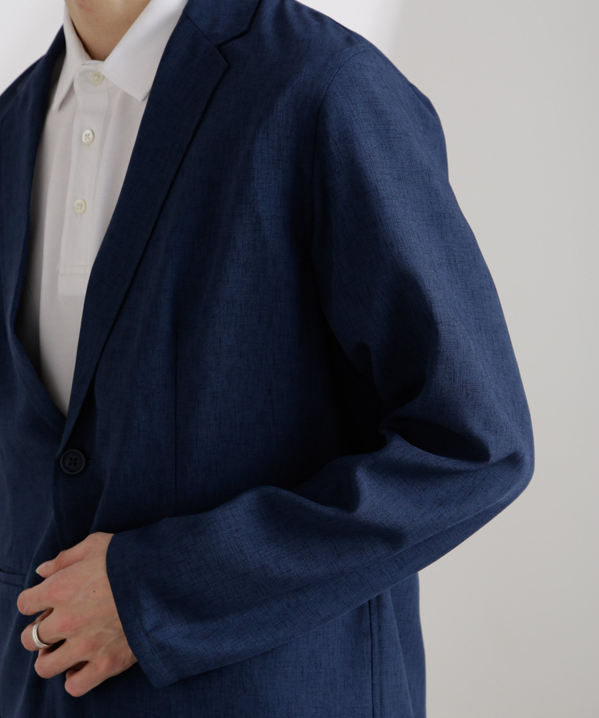 nano･universe「テックリネンライトジャケット」|テーラードジャケット|