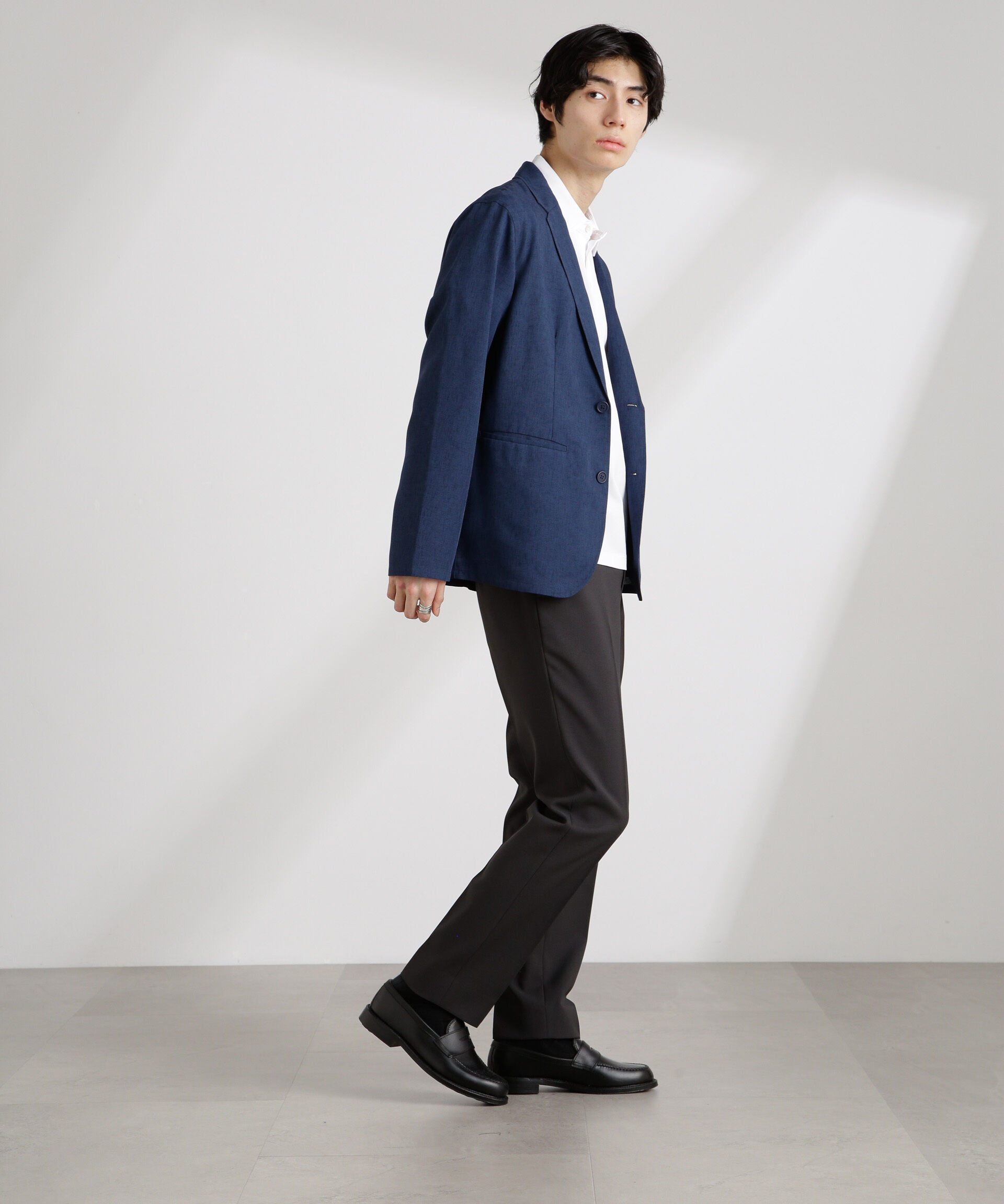 nano･universe「テックリネンライトジャケット」|テーラードジャケット|