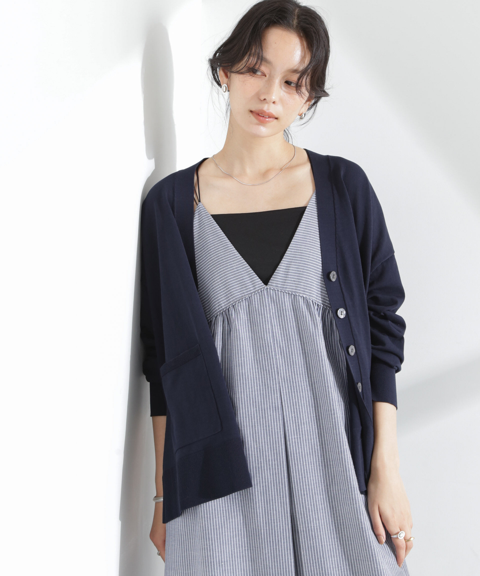 nano･universe「TEKNICO GIZAコットンオーバーカーディガン」|ニット・セーター|