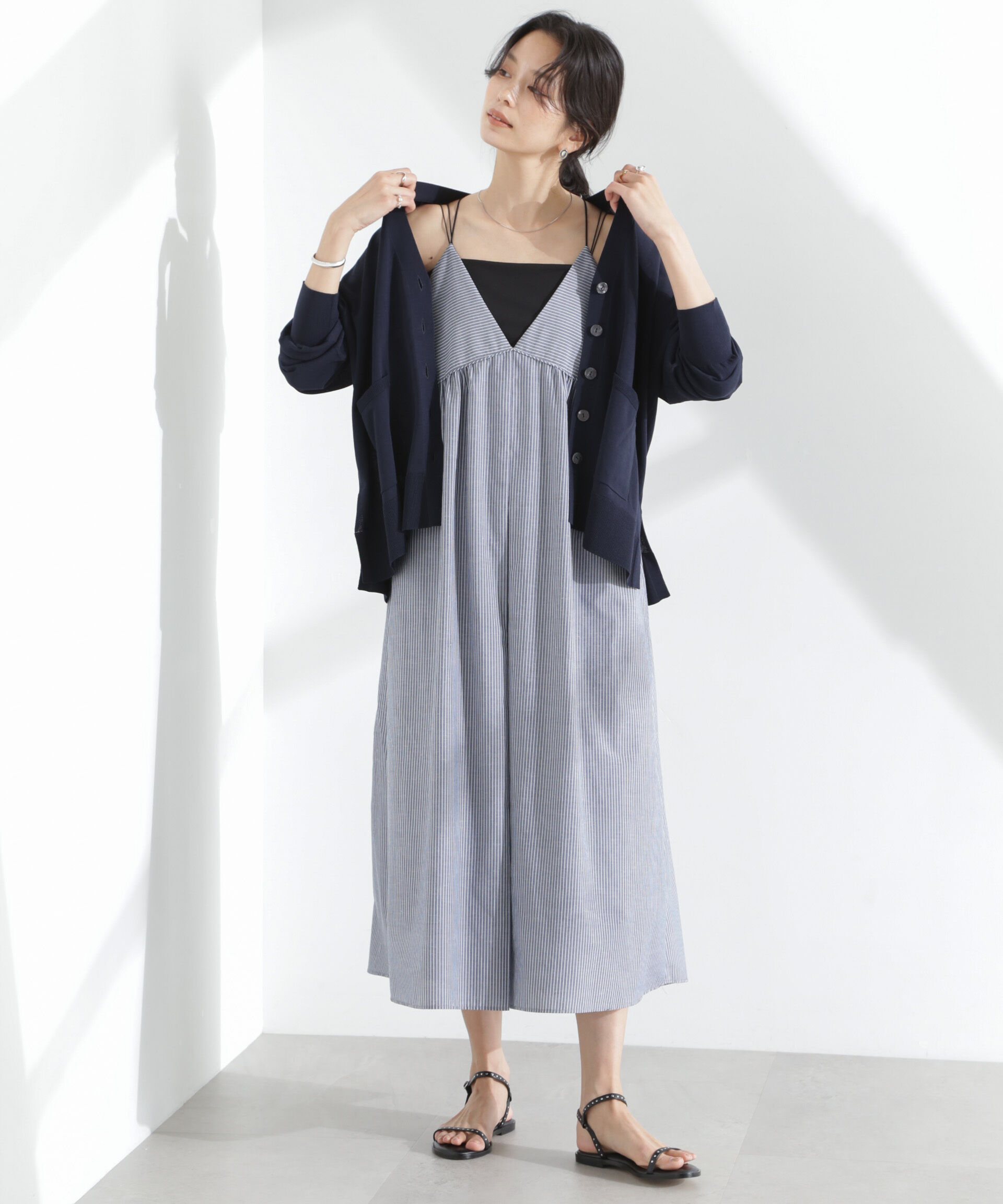 nano･universe「TEKNICO GIZAコットンオーバーカーディガン」|ニット・セーター|