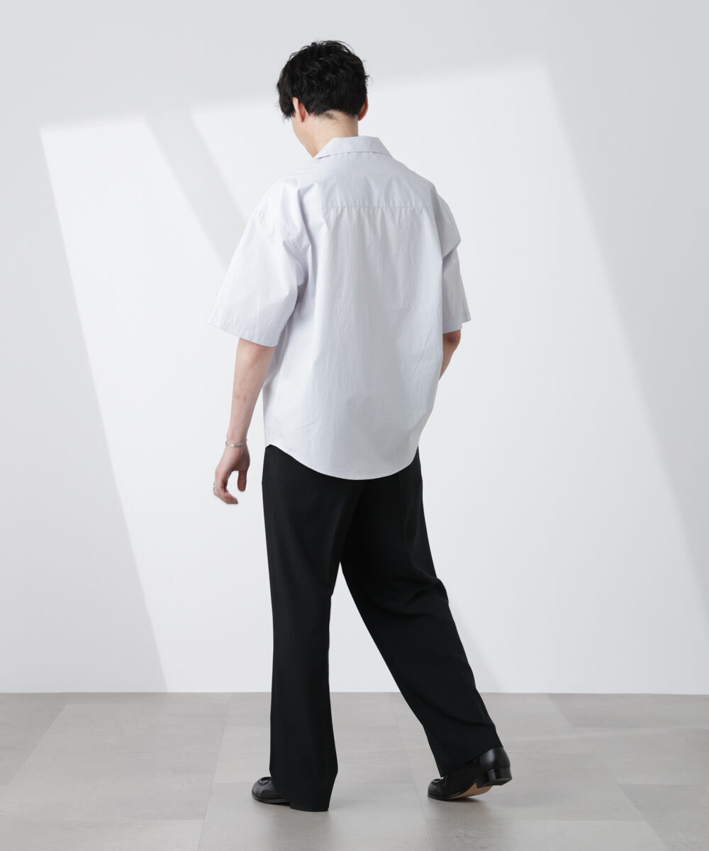 nano･universe「「大人のワイドシャツ」オープンカラー 半袖」|シャツ・ブラウス|