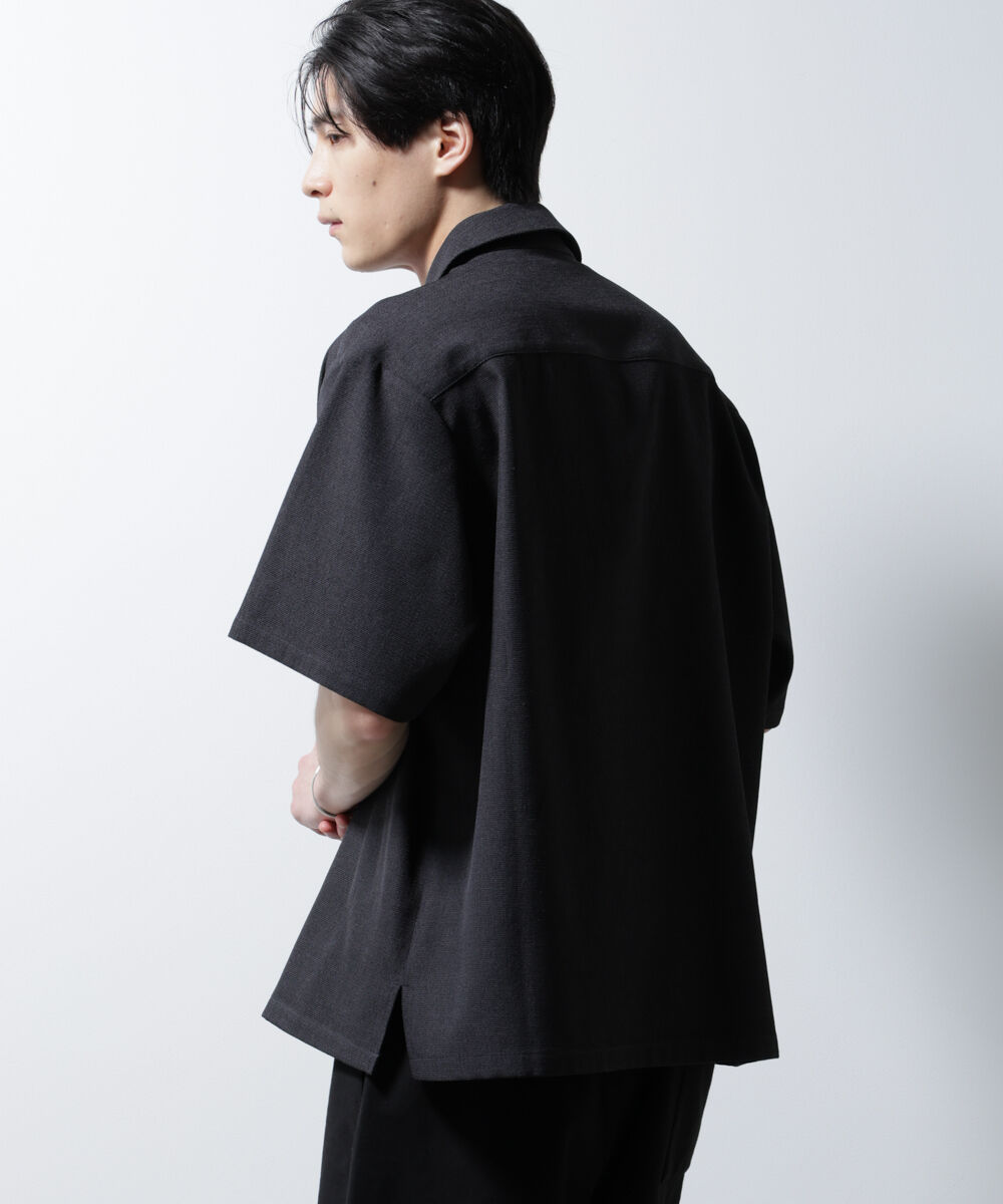 nano･universe「「MC」coveross(R)EOS ポリエステル ブッチャーイタリアンカラーシャツ」|シャツ・ブラウス|