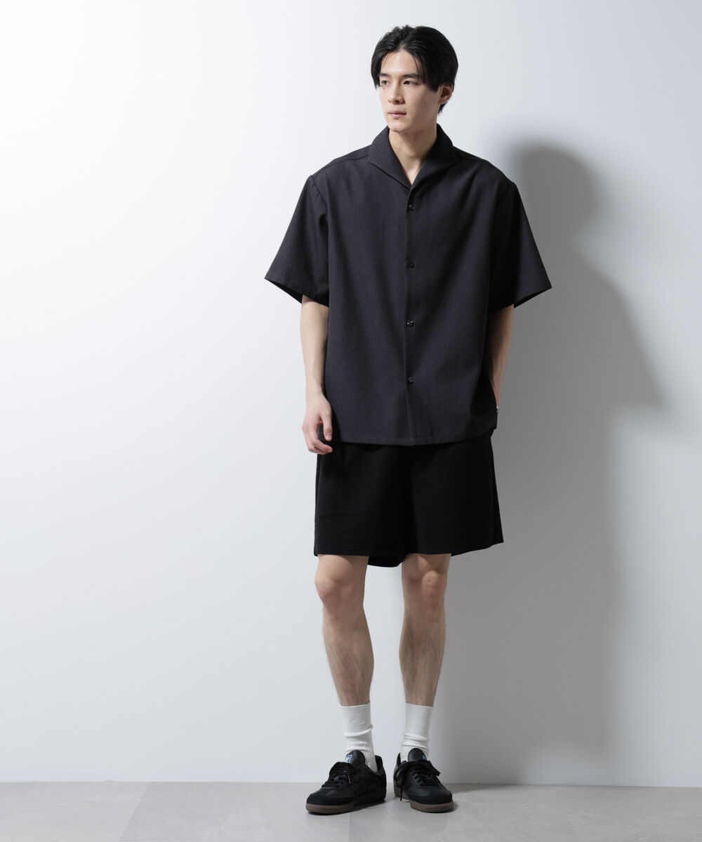 nano･universe「「MC」coveross(R)EOS ポリエステル ブッチャーイタリアンカラーシャツ」|シャツ・ブラウス|