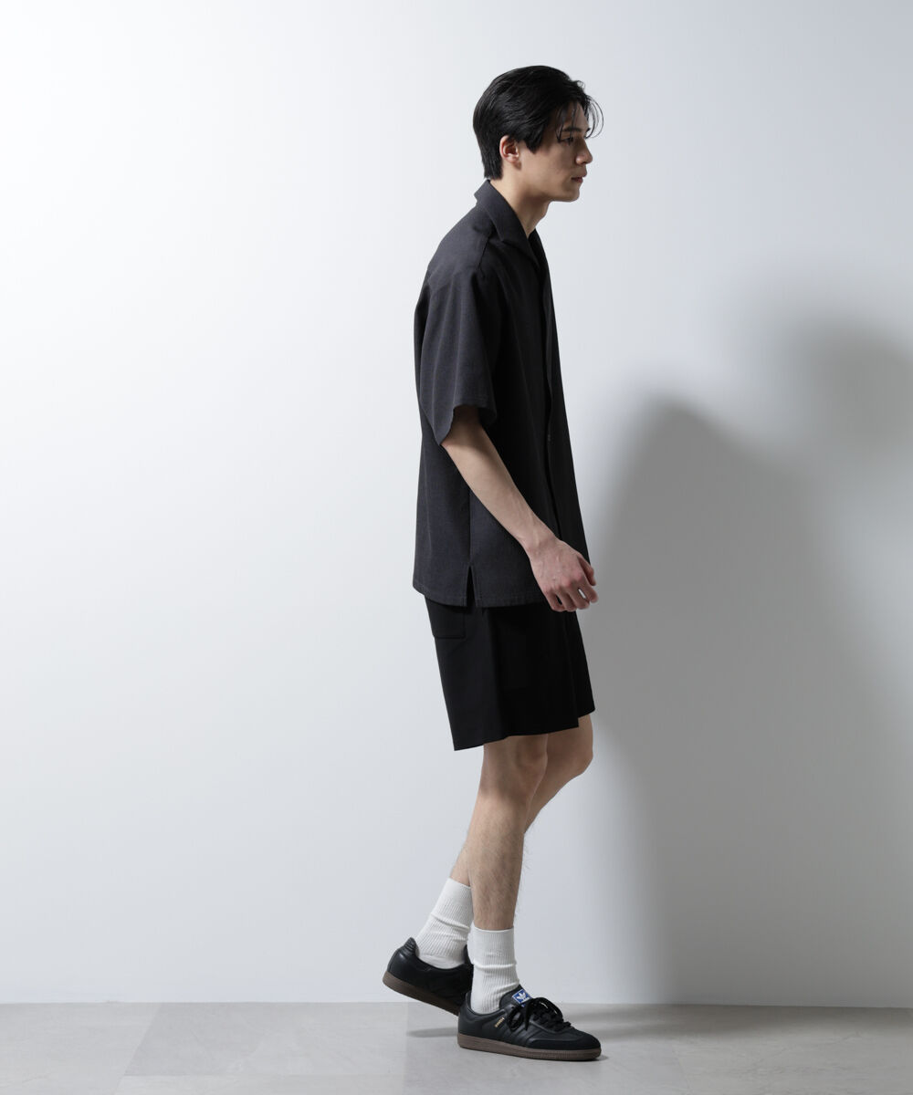 nano･universe「「MC」coveross(R)EOS ポリエステル ブッチャーイタリアンカラーシャツ」|シャツ・ブラウス|