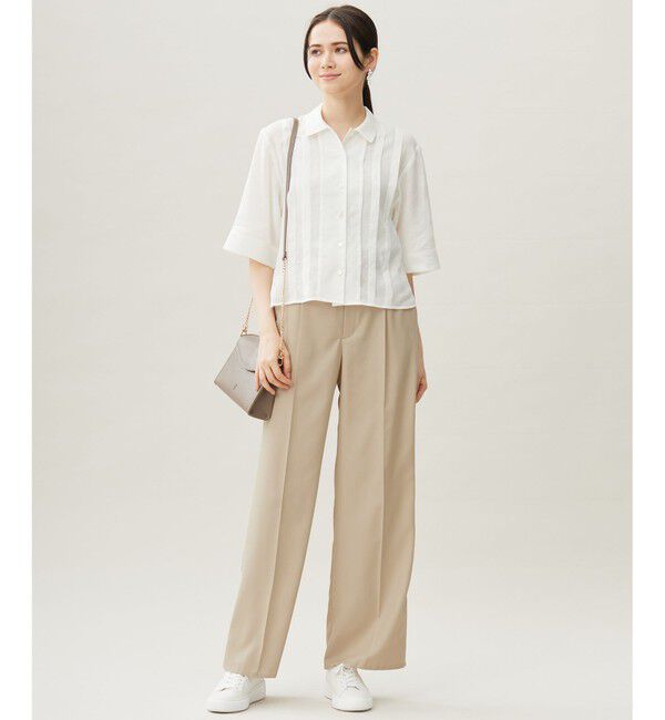 自由区「シアーラミーローンクロップド丈 ブラウス」|シャツ・ブラウス|