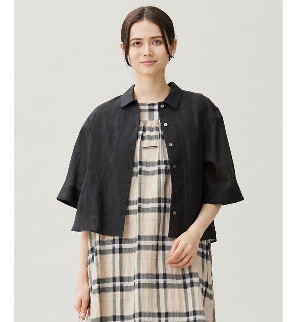 自由区「シアーラミーローンクロップド丈 ブラウス」|シャツ・ブラウス|ﾘｰﾌｸﾞﾘ