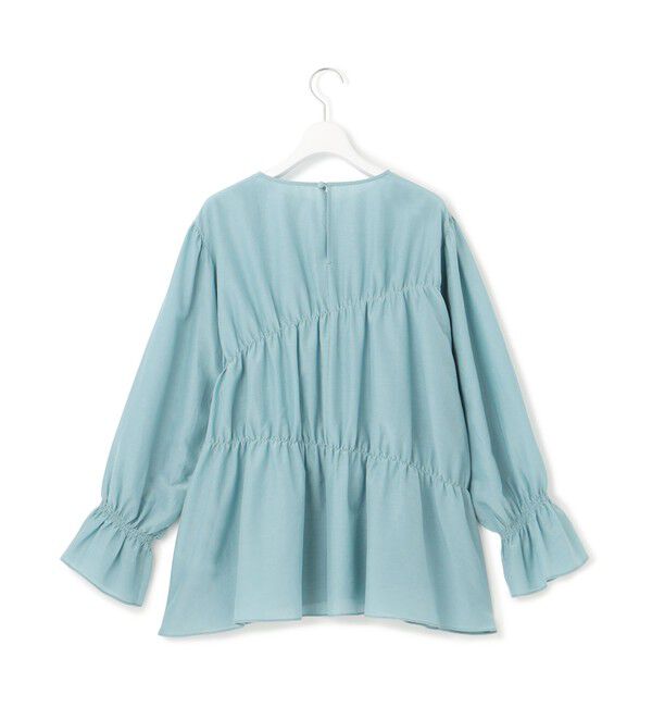 23区「【洗える】シアーコットンシルク シャーリング デザイン ブラウス」|シャツ・ブラウス|