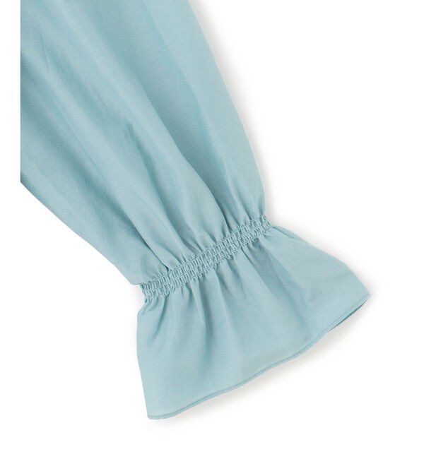 23区「【洗える】シアーコットンシルク シャーリング デザイン ブラウス」|シャツ・ブラウス|