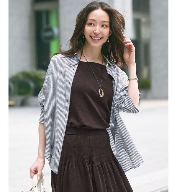 23区「LIBECO ベーシック シャツ」|シャツ・ブラウス|ﾀﾞｰｸﾌﾞ