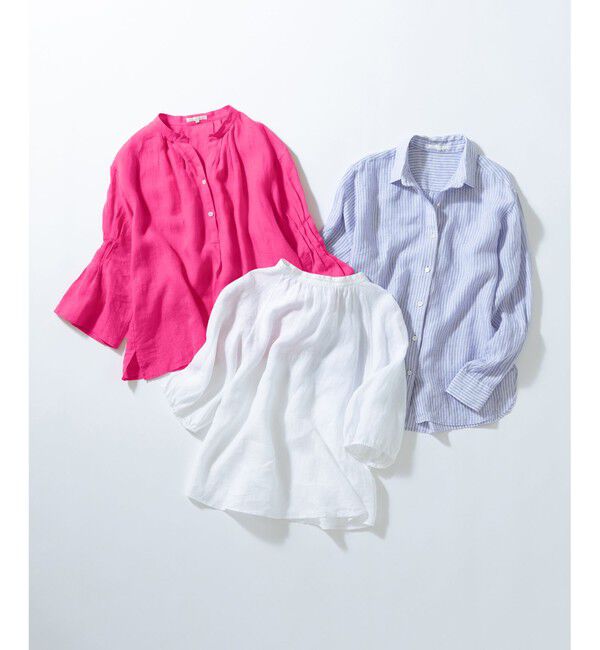 23区「LIBECO ベーシック シャツ」|シャツ・ブラウス|