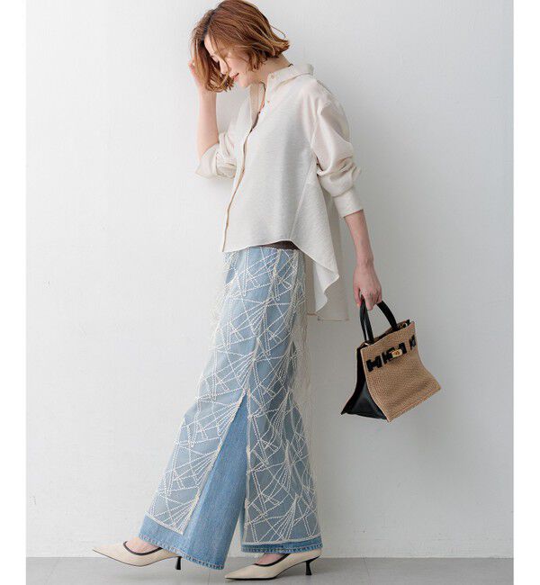 23区「刺繍レース キャミソールワンピース」|ワンピース|