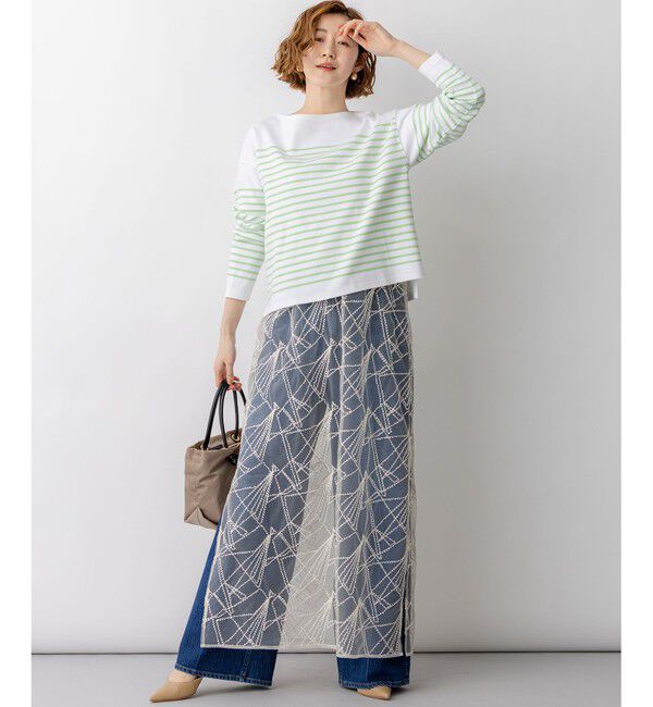 23区「刺繍レース キャミソールワンピース」|ワンピース|