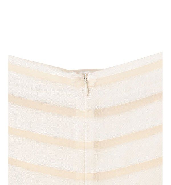 BEIGE,「HAUYNITE / ボーダーシアー ボートネックブラウス」|シャツ・ブラウス|