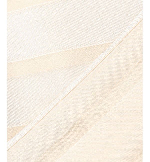 BEIGE,「HAUYNITE / ボーダーシアー ボートネックブラウス」|シャツ・ブラウス|