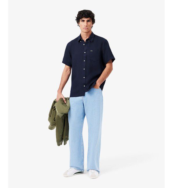 LACOSTE「リネンボタンダウンシャツ」|シャツ・ブラウス|