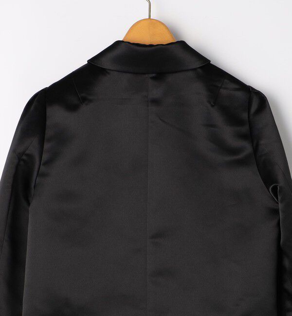 NOLLEY'S「《セットアップ対応》ウォッシャブルサテン衿付きジャケット」|ブルゾン・スタジャン|