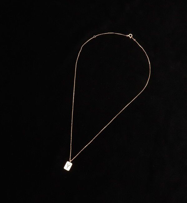 grace grace「【grace grace/グラスグラス】10KイニシャルプレートNL-Y」|ネックレス|