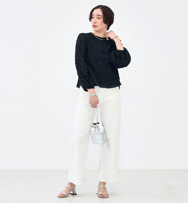 NOLLEY'S「【KIRYU】ウォッシャブル花柄ジャガードブラウス」|シャツ・ブラウス|