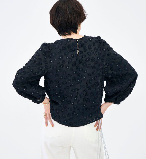 NOLLEY'S「【KIRYU】ウォッシャブル花柄ジャガードブラウス」|シャツ・ブラウス|