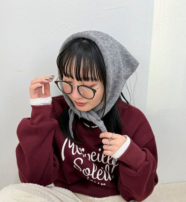 fredy emue「ニットバブーシュカ」|バンダナ・スカーフ|