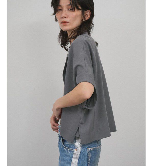 SALON adam et rope'「【WEB限定】ハーフスリーブリラクシーオーバーシャツ/ジャケット［冷房対策・日除け］」|シャツ・ブラウス|