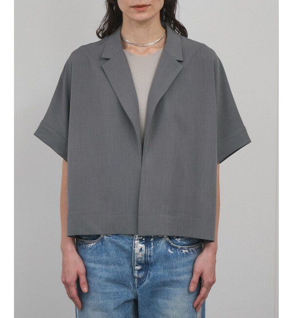 SALON adam et rope'「【WEB限定】ハーフスリーブリラクシーオーバーシャツ/ジャケット［冷房対策・日除け］」|シャツ・ブラウス|