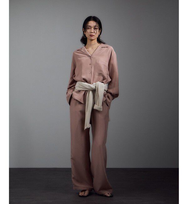 SALON adam et rope'「[25AW]GENTLE SILK オープンカラーシャツ / セットアップ対応・洗える」|シャツ・ブラウス|