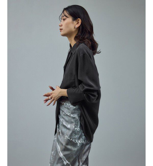 SALON adam et rope'「[25AW]GENTLE SILK オープンカラーシャツ / セットアップ対応・洗える」|シャツ・ブラウス|