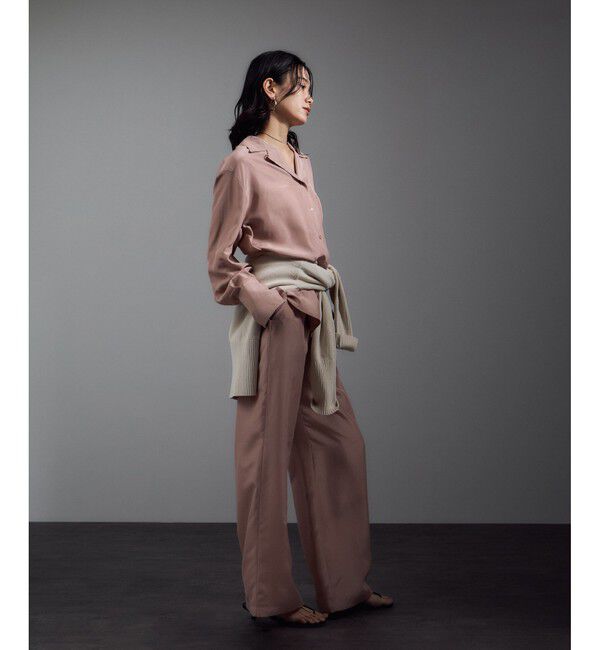 SALON adam et rope'「[25AW]GENTLE SILK オープンカラーシャツ / セットアップ対応・洗える」|シャツ・ブラウス|