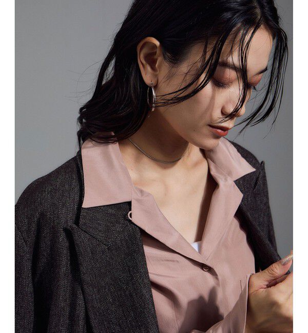 SALON adam et rope'「[25AW]GENTLE SILK オープンカラーシャツ / セットアップ対応・洗える」|シャツ・ブラウス|