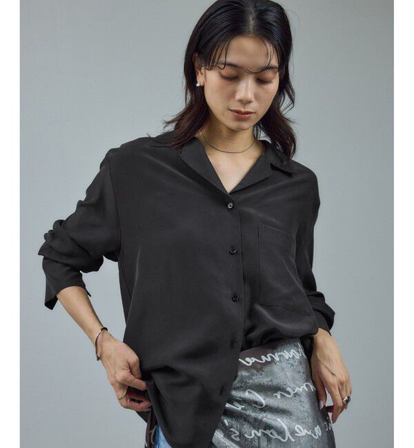 SALON adam et rope'「[25AW]GENTLE SILK オープンカラーシャツ / セットアップ対応・洗える」|シャツ・ブラウス|