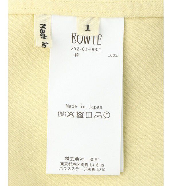 SALON adam et rope'「【BOWTE（バウト）】FINE COUNT COTTON PIECE DYE ボウタイシャツ」|シャツ・ブラウス|