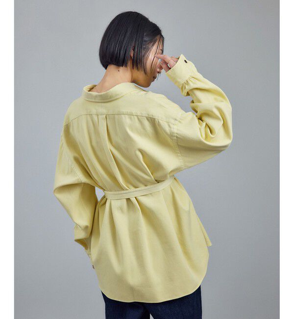 SALON adam et rope'「【BOWTE（バウト）】FINE COUNT COTTON PIECE DYE ボウタイシャツ」|シャツ・ブラウス|