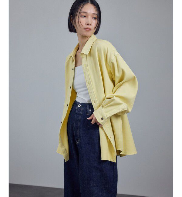 SALON adam et rope'「【BOWTE（バウト）】FINE COUNT COTTON PIECE DYE ボウタイシャツ」|シャツ・ブラウス|