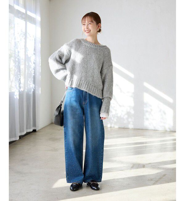 Rope&rsquo;Picnic「ラメリリーショートニットプルオーバー」|ニット・セーター|