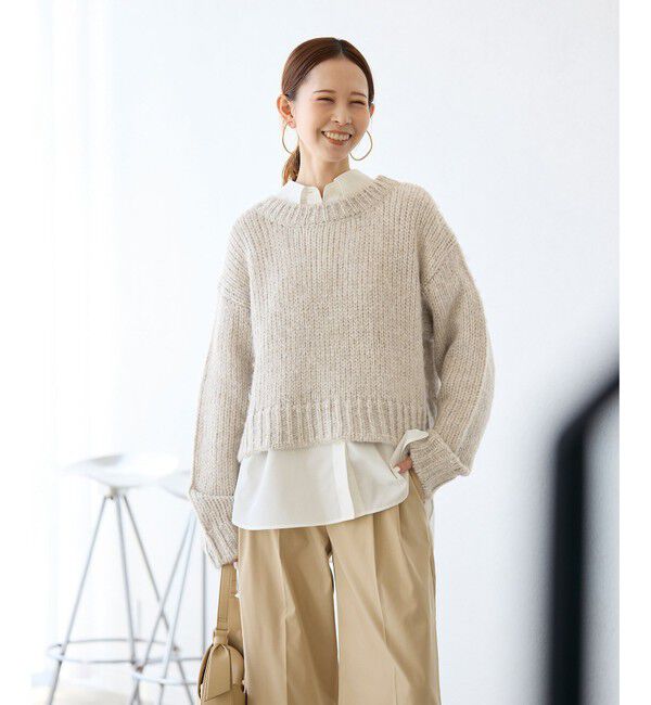 Rope&rsquo;Picnic「ラメリリーショートニットプルオーバー」|ニット・セーター|