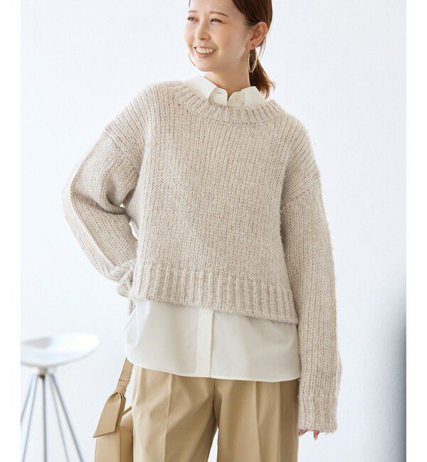 Rope&rsquo;Picnic「ラメリリーショートニットプルオーバー」|ニット・セーター|