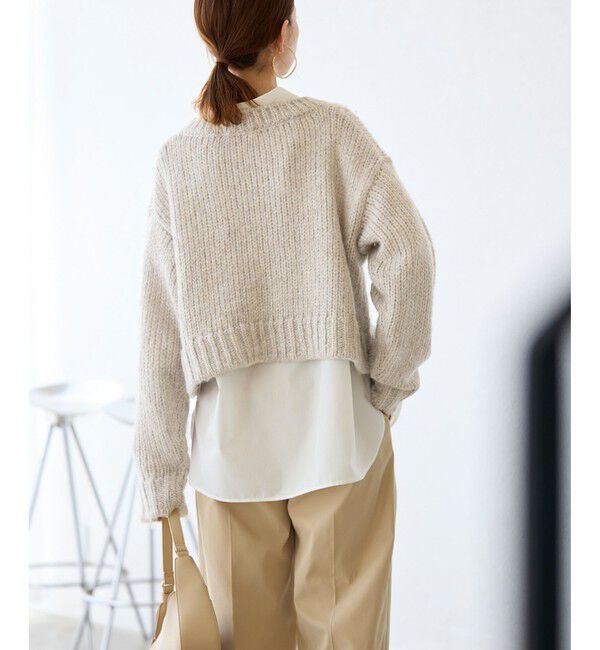 Rope&rsquo;Picnic「ラメリリーショートニットプルオーバー」|ニット・セーター|