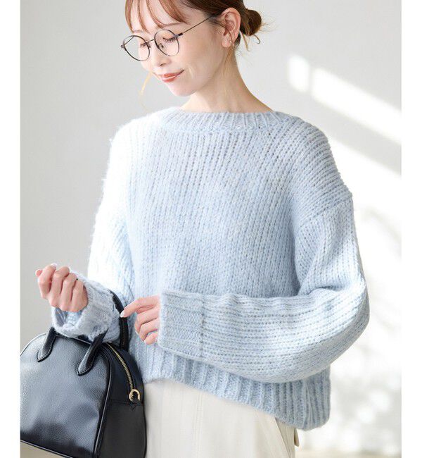 Rope&rsquo;Picnic「ラメリリーショートニットプルオーバー」|ニット・セーター|