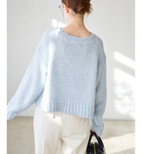 Rope&rsquo;Picnic「ラメリリーショートニットプルオーバー」|ニット・セーター|