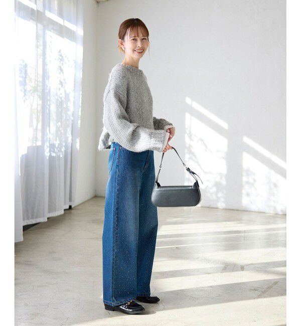 Rope&rsquo;Picnic「ラメリリーショートニットプルオーバー」|ニット・セーター|