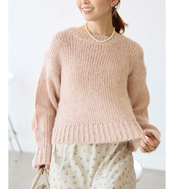 Rope&rsquo;Picnic「ラメリリーショートニットプルオーバー」|ニット・セーター|