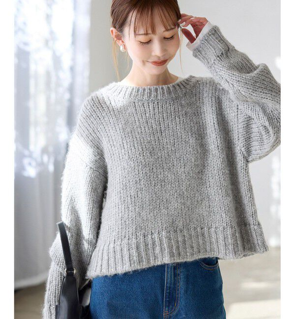 Rope&rsquo;Picnic「ラメリリーショートニットプルオーバー」|ニット・セーター|