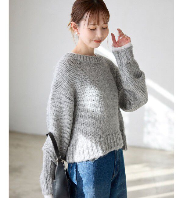 Rope&rsquo;Picnic「ラメリリーショートニットプルオーバー」|ニット・セーター|